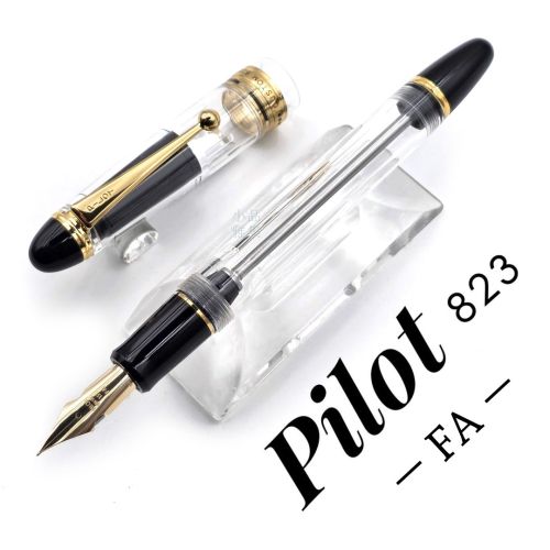日本 PILOT 百樂 限量｜Pilot Custom 823  FA尖 鋼筆 Falcon Nib 墨水禮盒組（透明）
