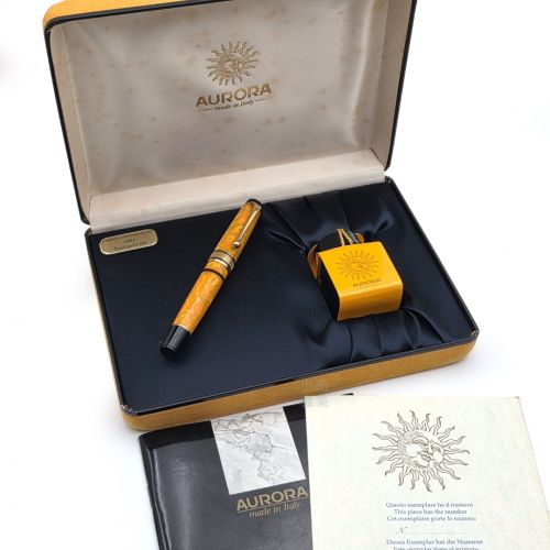 義大利 AURORA｜O’SOLE MIO「我的太陽」初代首版限量鋼筆｜18K F尖｜全新品庫存