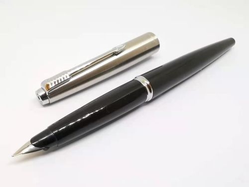 =庫存新品=  老筆 派克 PARKER 45 美國製 不鏽鋼尖 銀夾 鋼筆 
