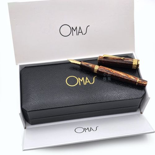 ☆典藏老筆☆ 義大利 OMAS Paragon Arco Bronze 活塞式 14K尖 鋼筆 #八成新#M6180