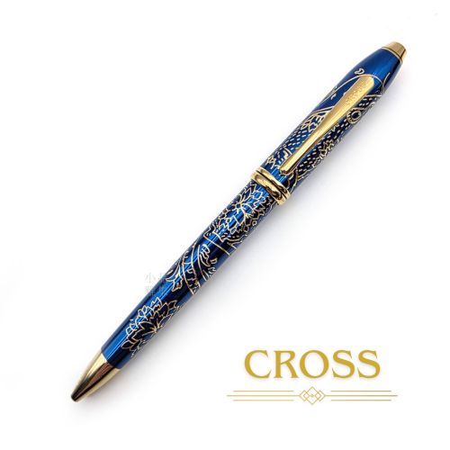 CROSS 高仕 鼠年生肖限定原子筆｜濤聲系列 頂級款｜皇家藍金鼠 × 大筆盒包裝