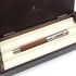 【中古美品】Graf von Faber-Castell 輝柏伯爵早期圖徽款｜巴西蘇木鍍銀蓋鋼筆｜EF尖｜筆蓋頂錢幣紋設計