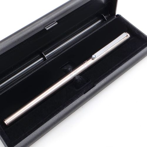 =庫存新筆= MONTBLANC 萬寶龍 貴族 不鏽鋼桿 筆夾帶花 3花  鋼筆