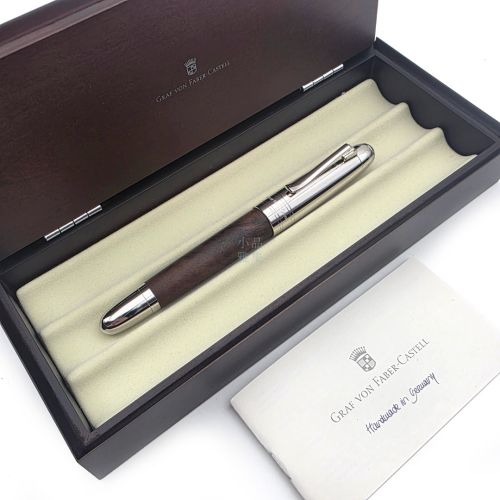 =二手鋼筆 狀況極新= Graf von Faber-Castell 伯爵系列 Magnum 胡桃木鋼筆 EF尖
