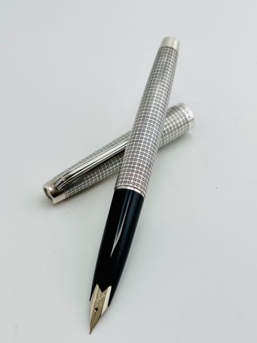 ☆典藏老筆☆PLATINUM 白金牌絕版 18K WG尖 925銀桿 鋼筆(小桿)黑色握位 #PT-56677