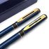 WATERMAN Paris 藍色琺瑯金飾對筆組｜鋼筆F尖 /原子筆  全新庫存品 N7735