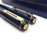 WATERMAN Paris 藍色琺瑯金飾對筆組｜鋼筆F尖 /原子筆  全新庫存品 N7735