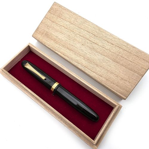 ☆典藏老筆☆ 日本滴入式 復刻手造鋼筆 土田修一 14K 硬橡膠筆桿  N8335