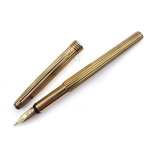 【Christian Dior 925 純銀包金 絕版18K鋼筆｜羅馬柱雕飾｜精品級收藏款】