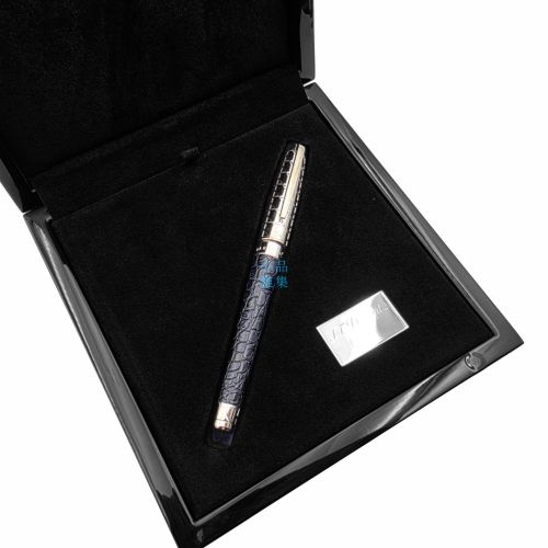  法國 S.T. Dupont都彭Line D系列「Premium Alligator」黑色鱷魚皮 限量版鋼筆