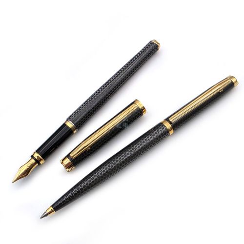 ☆7成新☆ 西德 elysee 愛禮 碳纖維花紋桿 鋼筆/ 原子筆 一對 # UD-6890