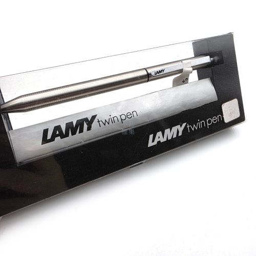 德國 Lamy Twin pen 二用筆 不鏽鋼原色筆桿 (原子筆+自動鉛筆) 