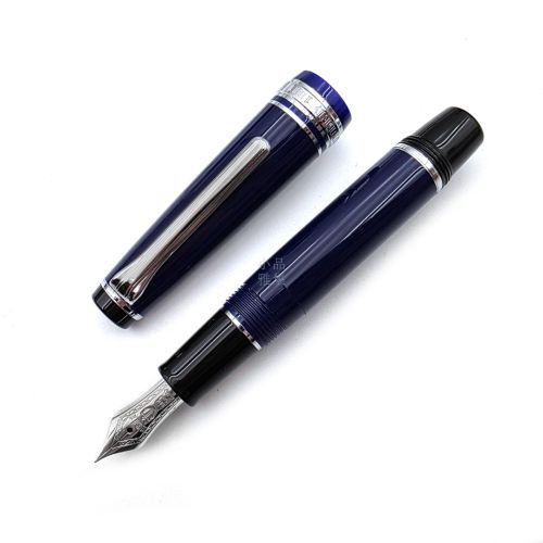 ＝中古美品= Sailor 寫樂 PG Slim Mini 14K （藍銀配色 ,8成新 )#UD-4650