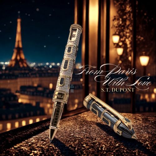 法國 S.T. DUPONT 都彭 愛在巴黎 From Paris With Love 系列 限量999支 陶瓷合金 鋼珠筆
