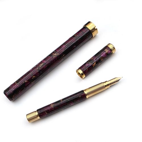 ＝中古美品= Waterman Lady Pen｜18K 金尖｜波爾多大理石紋｜法國製鋼筆 #UD-9915