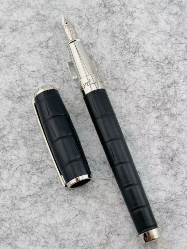 ☆中古美品☆ 法國 S.T. DUPONT LINE D 18K 鱷魚皮 鋼筆  限量釋出 