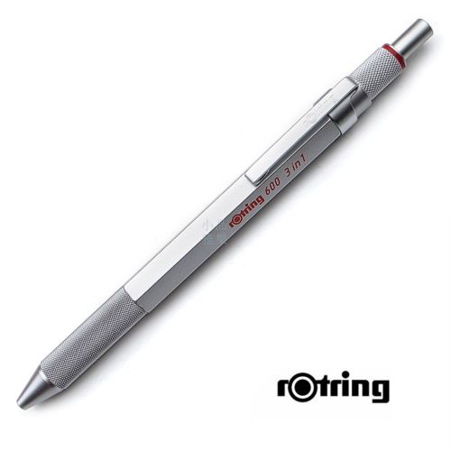 德國 rotring 洛登 600型 金屬筆桿 3IN1 多功能筆（白色）