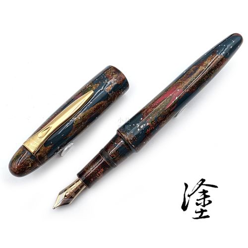 臺灣職人昆陽  二創系列 漆塗款『 織金綢 Gilded Silk 』（使用Platinum 出雲 生漆繪製 ）C尖