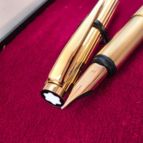 ☆典藏老筆☆ MONTBLANC 萬寶龍 貴族 金桿 14K金 鋼筆 F尖  #N-3000 庫存全新