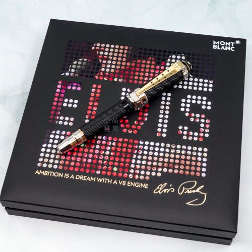 MONTBLANC 萬寶龍名人系列 貓王 艾維斯-普里斯萊「貓王」14K金 鋼筆  Ｆ尖