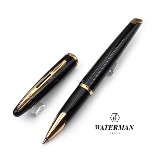 法國 Waterman 海洋系列 鋼珠筆（黑桿金夾）