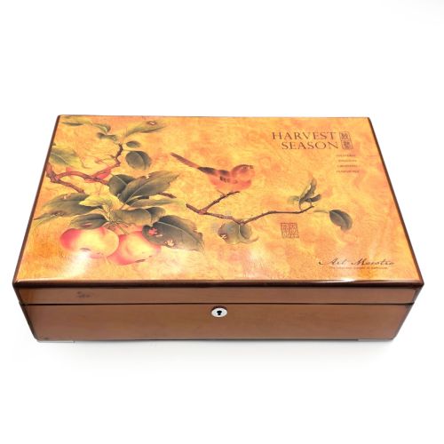 唐邦木業 古典木製手錶收藏盒 樹瘤木 12支裝  秋熟（可上鎖）