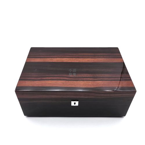 唐邦木業 古典木製 手錶收藏盒 樹瘤木 鋼琴烤漆 10支裝（可上鎖）
