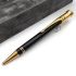 【庫新品】派克 PARKER 小多福 DUOFOLD 黑桿金夾 18K金 原子筆一對 #p2073