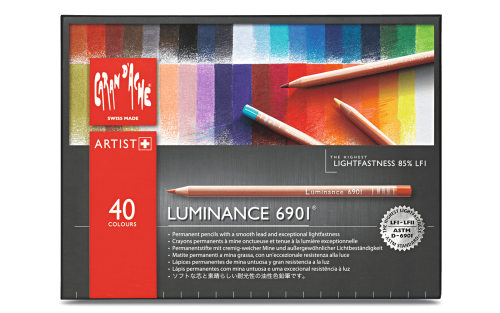 瑞士卡達 Caran d'AcheLUMINANCE 6901極致專家級油性色鉛筆 40色