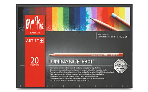 瑞士卡達 Caran d'AcheLUMINANCE 6901極致專家級油性色鉛筆 20色