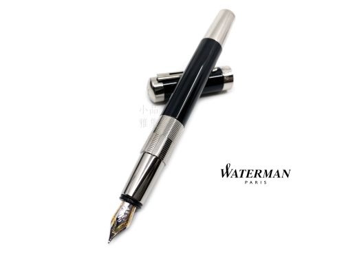 法國 Waterman 名門系列 麗黑白夾 18K金 鋼筆