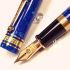 美國 Wahl-Eversharp DECOBAND 飾環系列 Oversized 18K金 氣壓上墨 鋼筆（AMALFI BLUE藍色大理石 金夾）