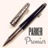 派克 Parker Premier 尊爵系列 麗黑白夾 鋼珠筆（轉蓋款）