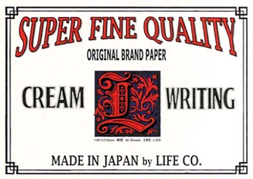 日本 LIFE  SUPER FINE  QUALITY A5便箋(米白橫線內頁）