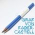 德國 Graf von Faber-Castell 繩紋飾 三入一組鉛筆（Gulf Blue 海灣藍）