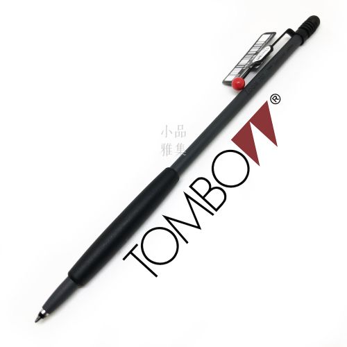 日本 Tombow 蜻蜓牌 Zoom707 手帳式霧黑原子筆（紅點黑握位）