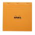 法國 RHODIA N°210 橘色上翻筆記本 210mmx210mm 方格內頁（210200C）
