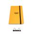 法國 RHODIA 橘色 9x14cm 束帶筆記本 方格內頁 （118058C 橘色）