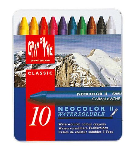 瑞士卡達 Caran d'Ache NEOCOLOR II 專業級水性蠟筆 (10色)